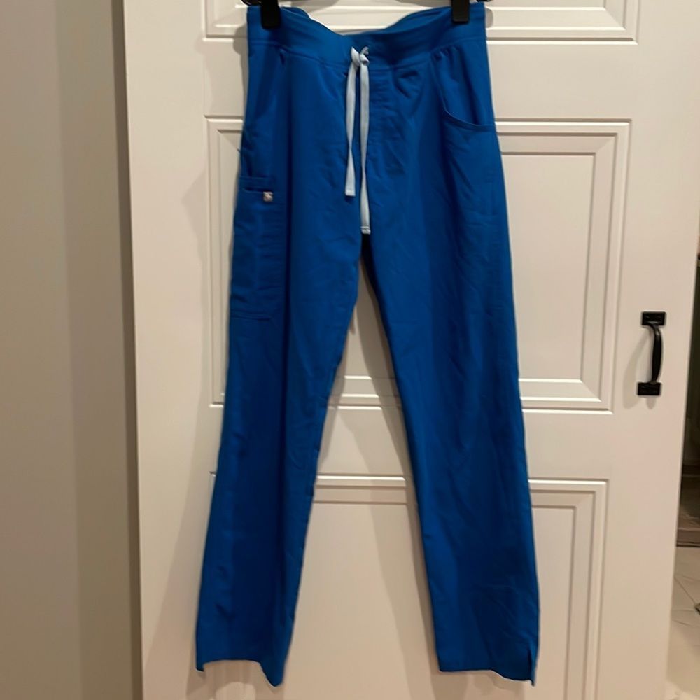 Figs Royal Blue Cargo Scrub Pants